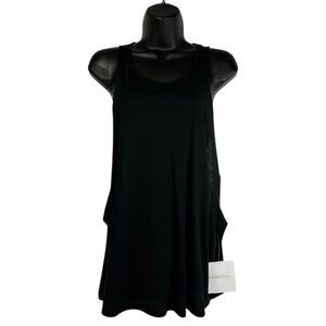 BEYOND YOGA Tank Top Sz L Black Racerback Twisted Back Pima Cotton Athleticwear